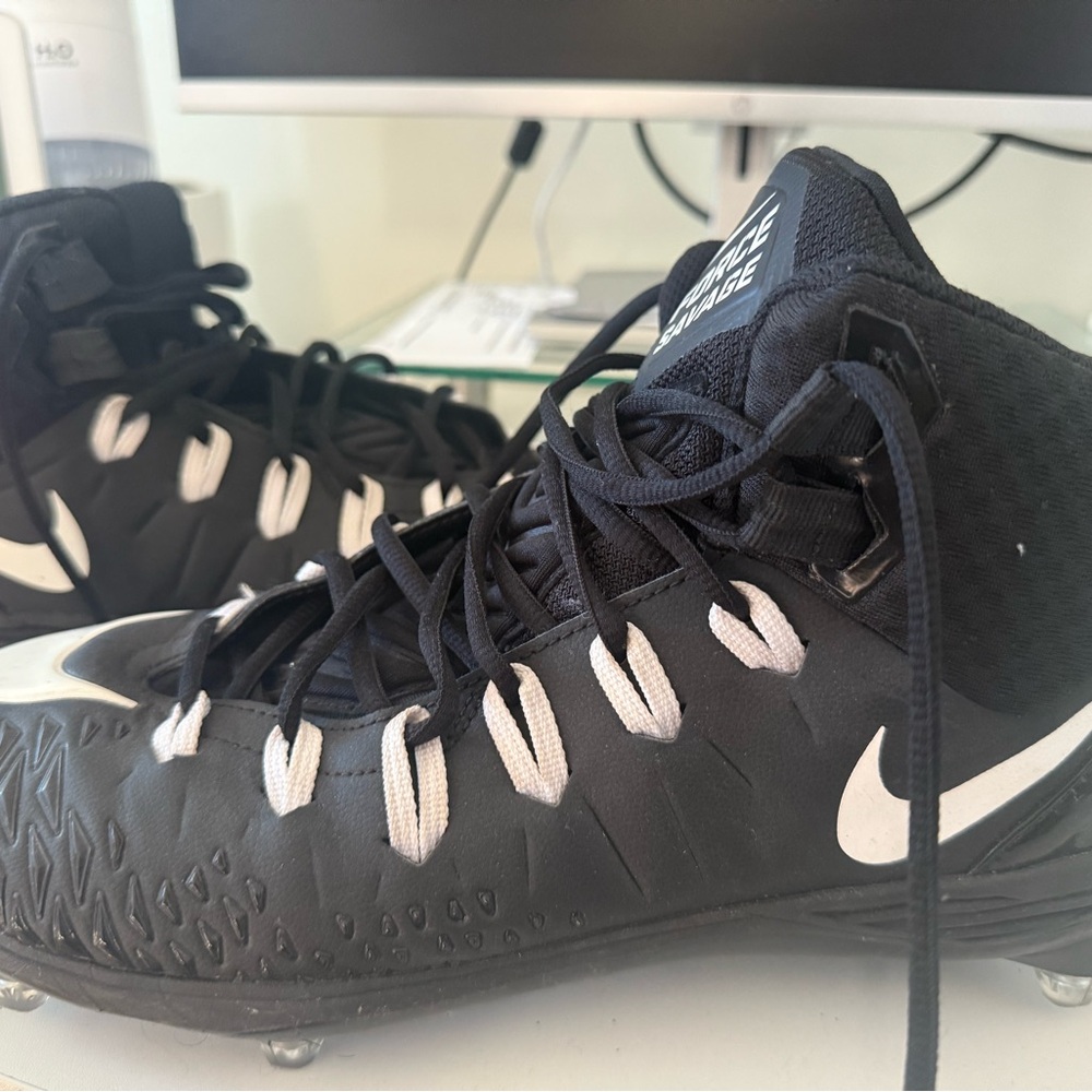 Nike Black and White Football Cleats